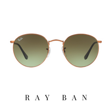 Ray Ban - 'Round Metal' - Unisex - Medium Bronze&Green Gradient