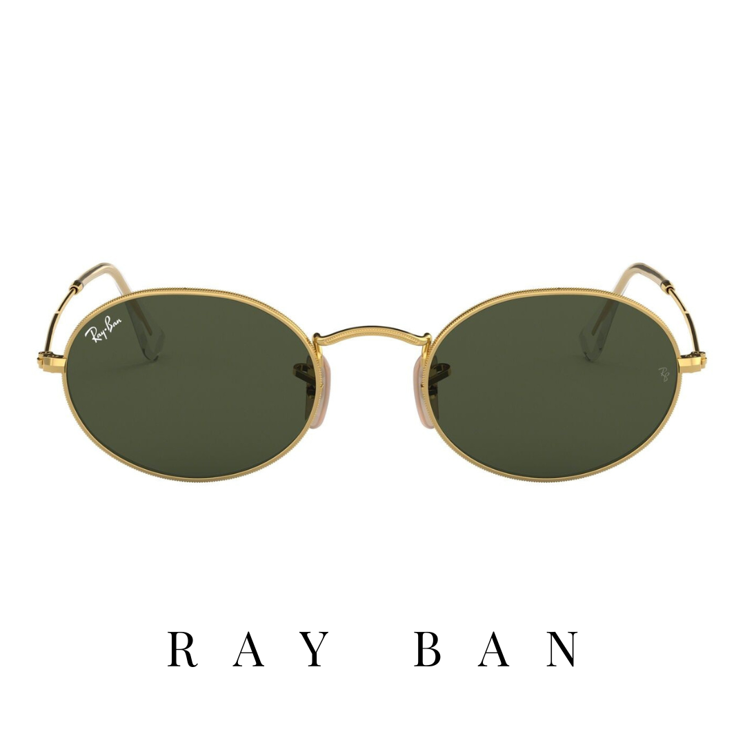 Ray Ban - Oval - Unisex - Gold&Green