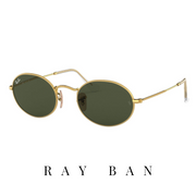 Ray Ban - Oval - Unisex - Gold&Green