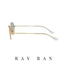 Ray Ban - Oval - Unisex - Gold&Light Blue Gradient