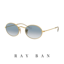 Ray Ban - Oval - Unisex - Gold&Light Blue Gradient