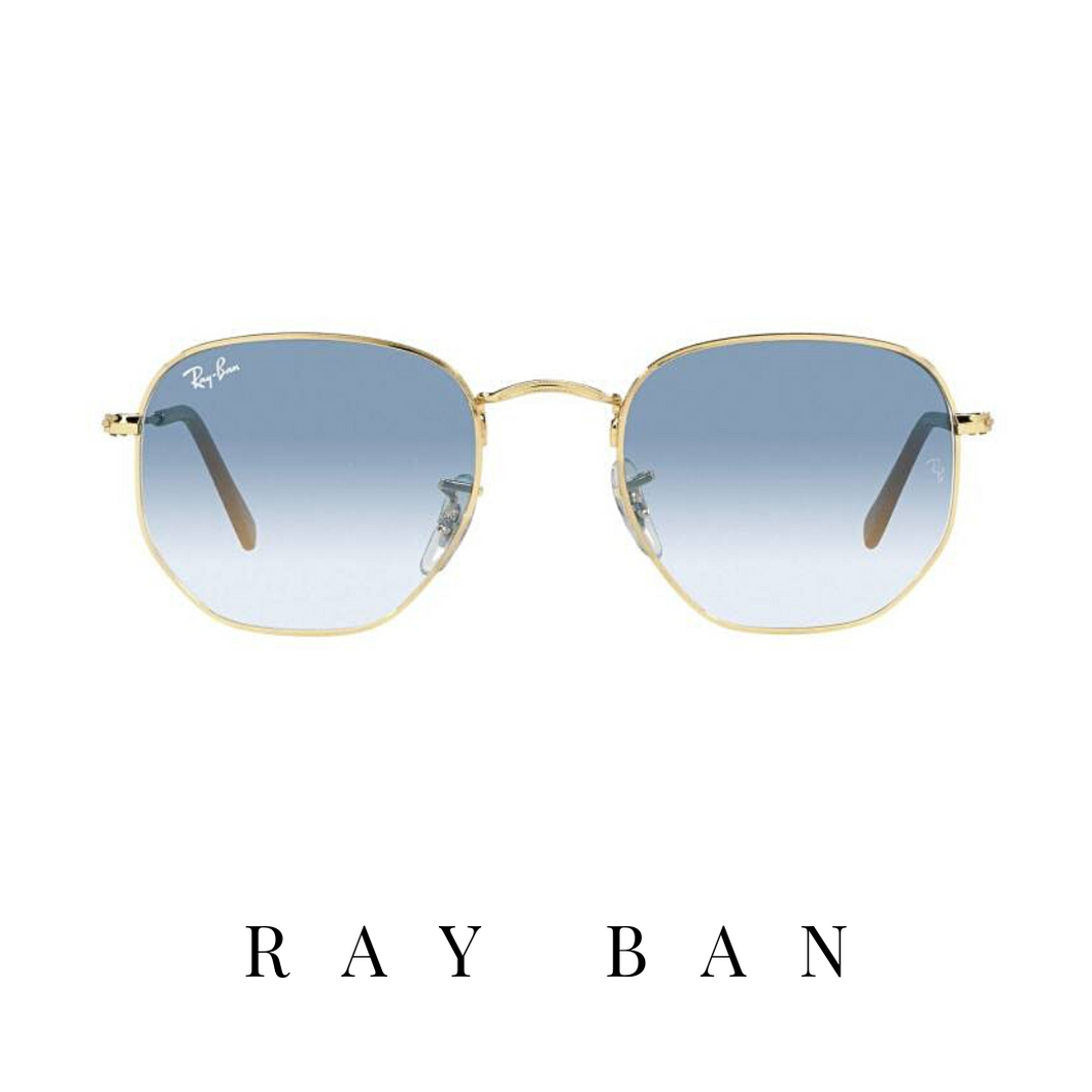 Ray Ban - 'Hexagonal' - Gold&Blue Gradient
