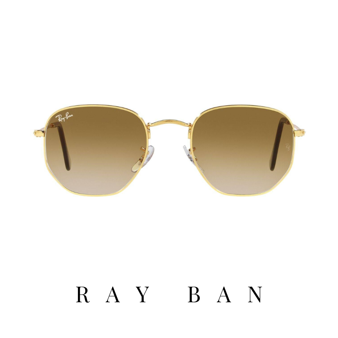 Ray Ban - 'Hexagonal' - Gold&Brown Gradient