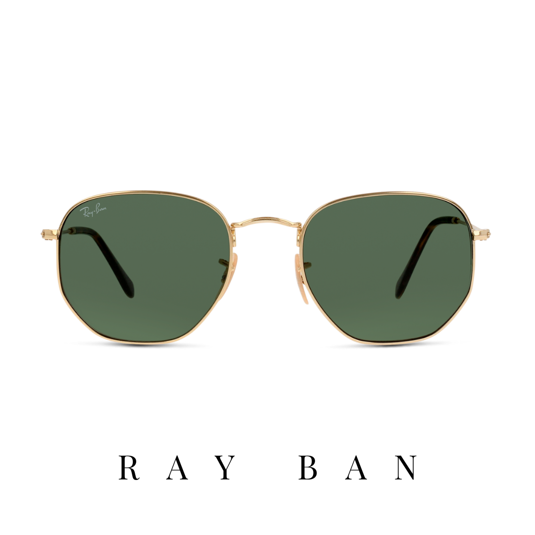 Ray Ban - Hexagonal - Unisex - Gold&Green