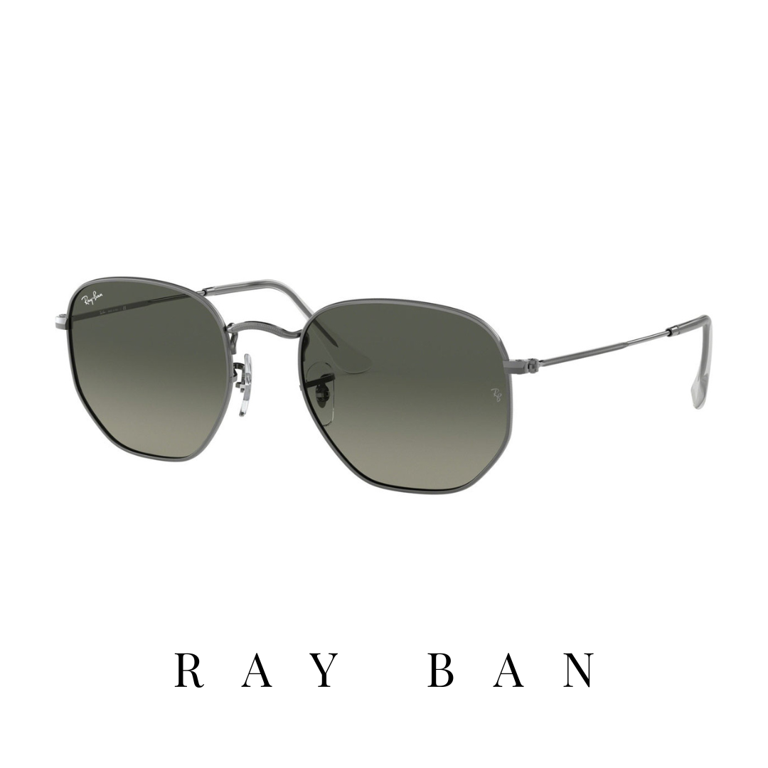Ray Ban - 'Hexagonal' - Gunmetal&Grey Gradient