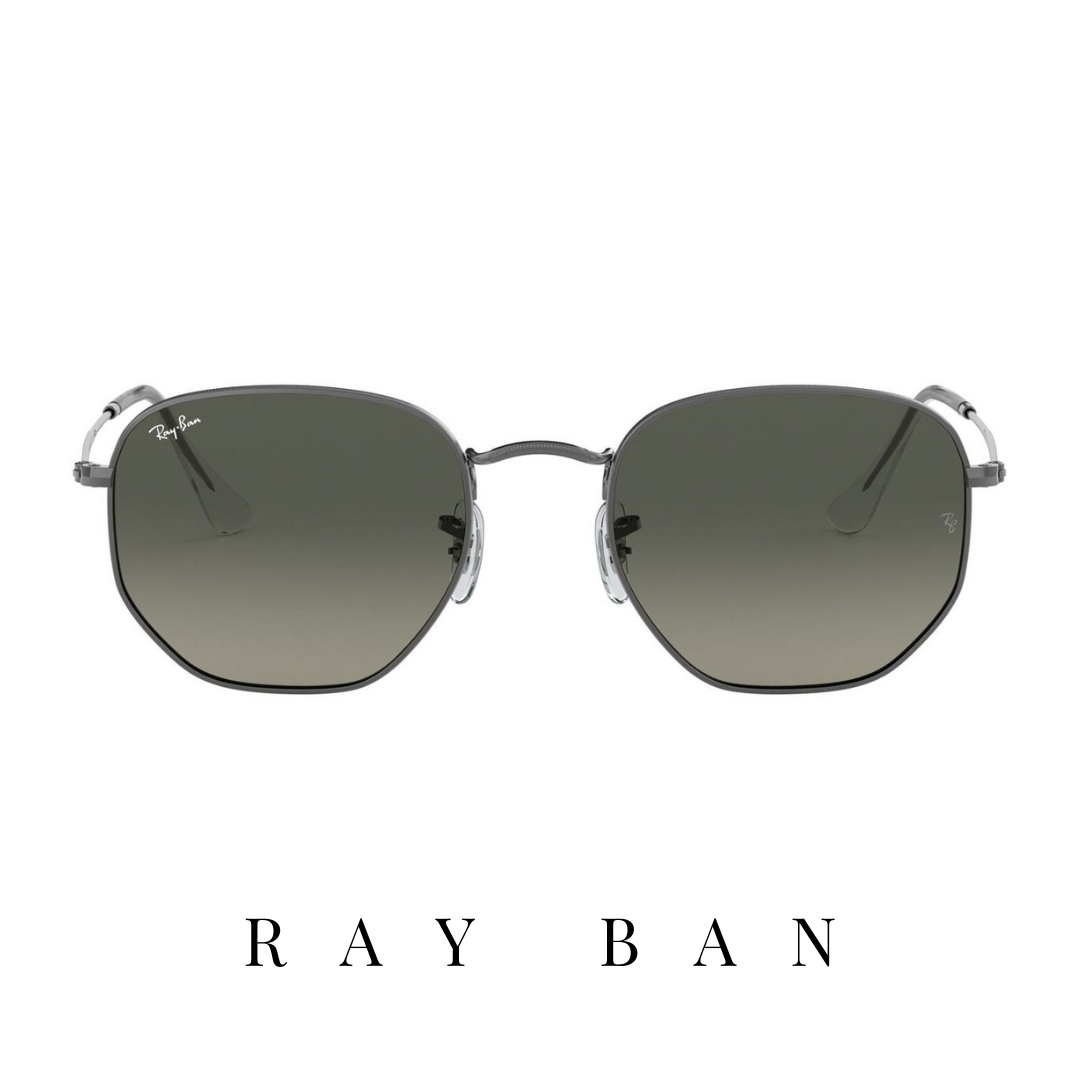 Ray Ban - 'Hexagonal' - Gunmetal&Grey Gradient