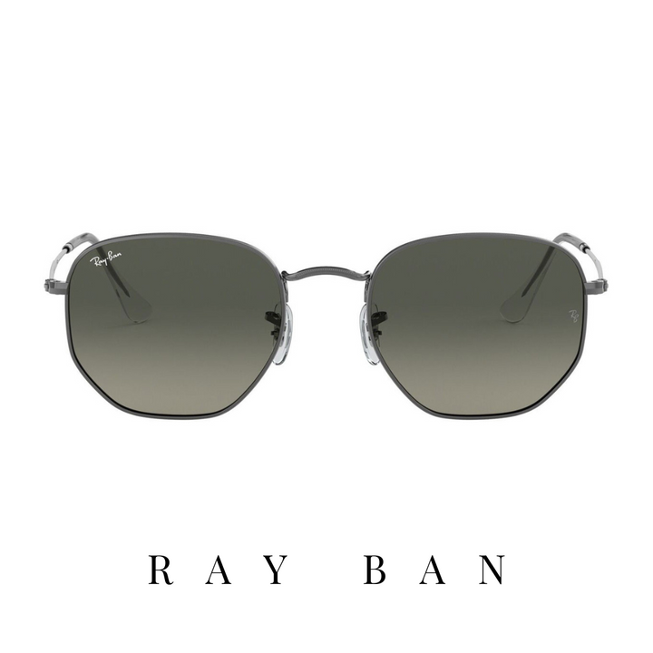 Ray Ban - 'Hexagonal' - Gunmetal&Grey Gradient