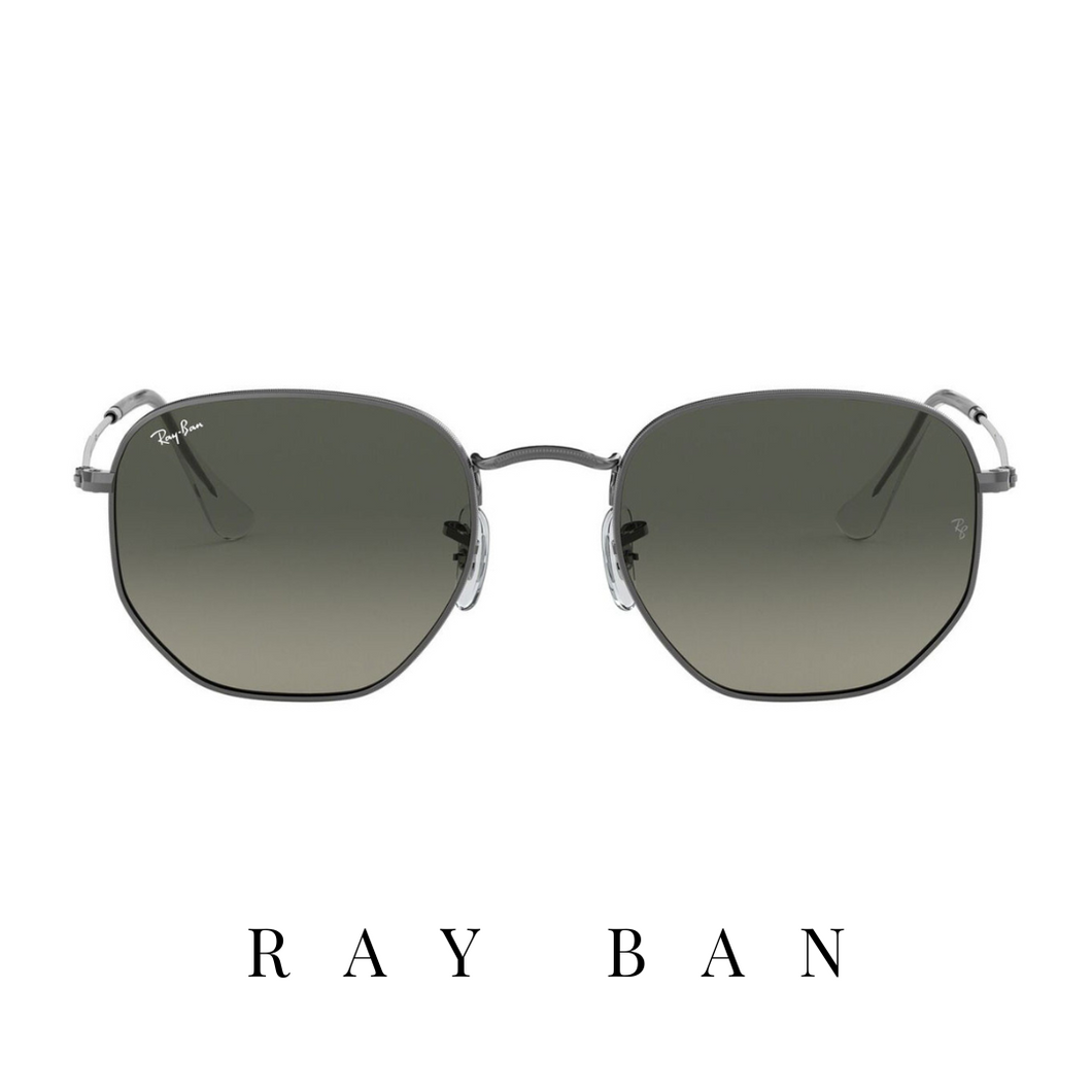 Ray Ban - 'Hexagonal' - Gunmetal&Grey Gradient