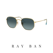 Ray Ban - 'Hexagonal' - Gold&Dark Blue Gradient