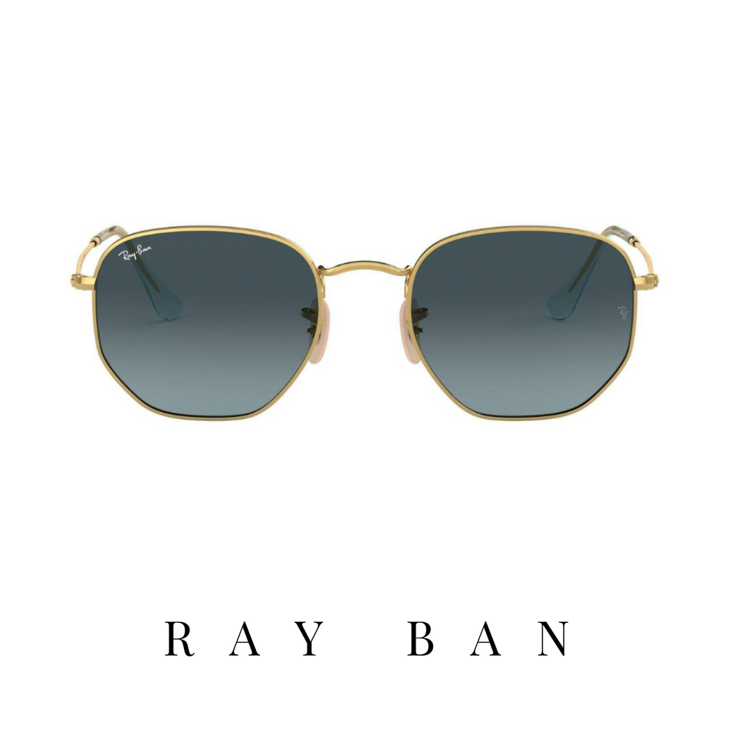 Ray Ban - 'Hexagonal' - Gold&Dark Blue Gradient