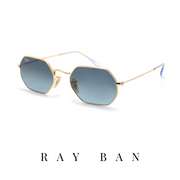Ray Ban - 'Octagonal' - Unisex - Gold&Blue Gradient