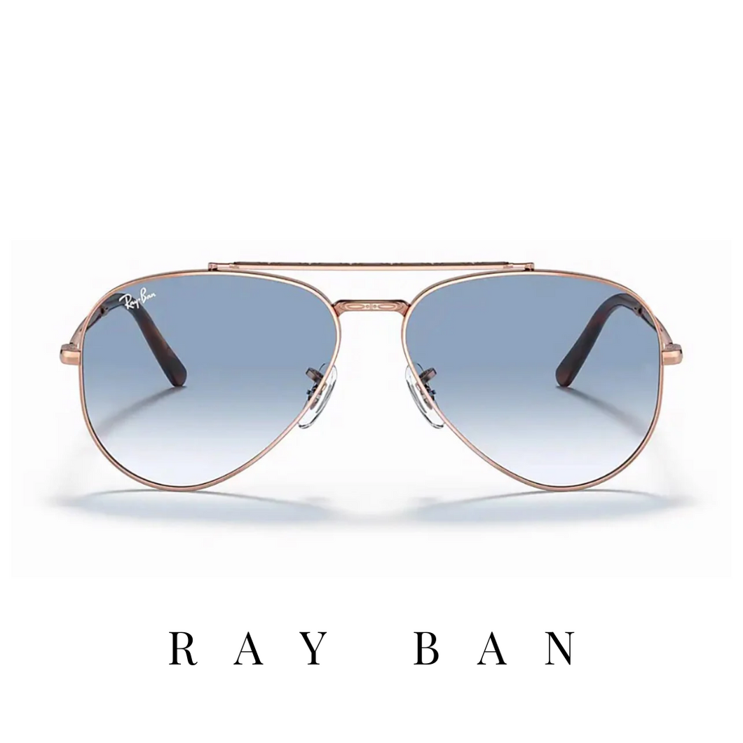 Ray Ban - 'New Aviator' - Rose-Gold&Blue Gradient