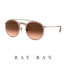 Ray Ban - 'Round Double Bridge' - Unisex - Copper&Pink Gradient