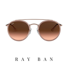 Ray Ban - 'Round Double Bridge' - Unisex - Copper&Pink Gradient