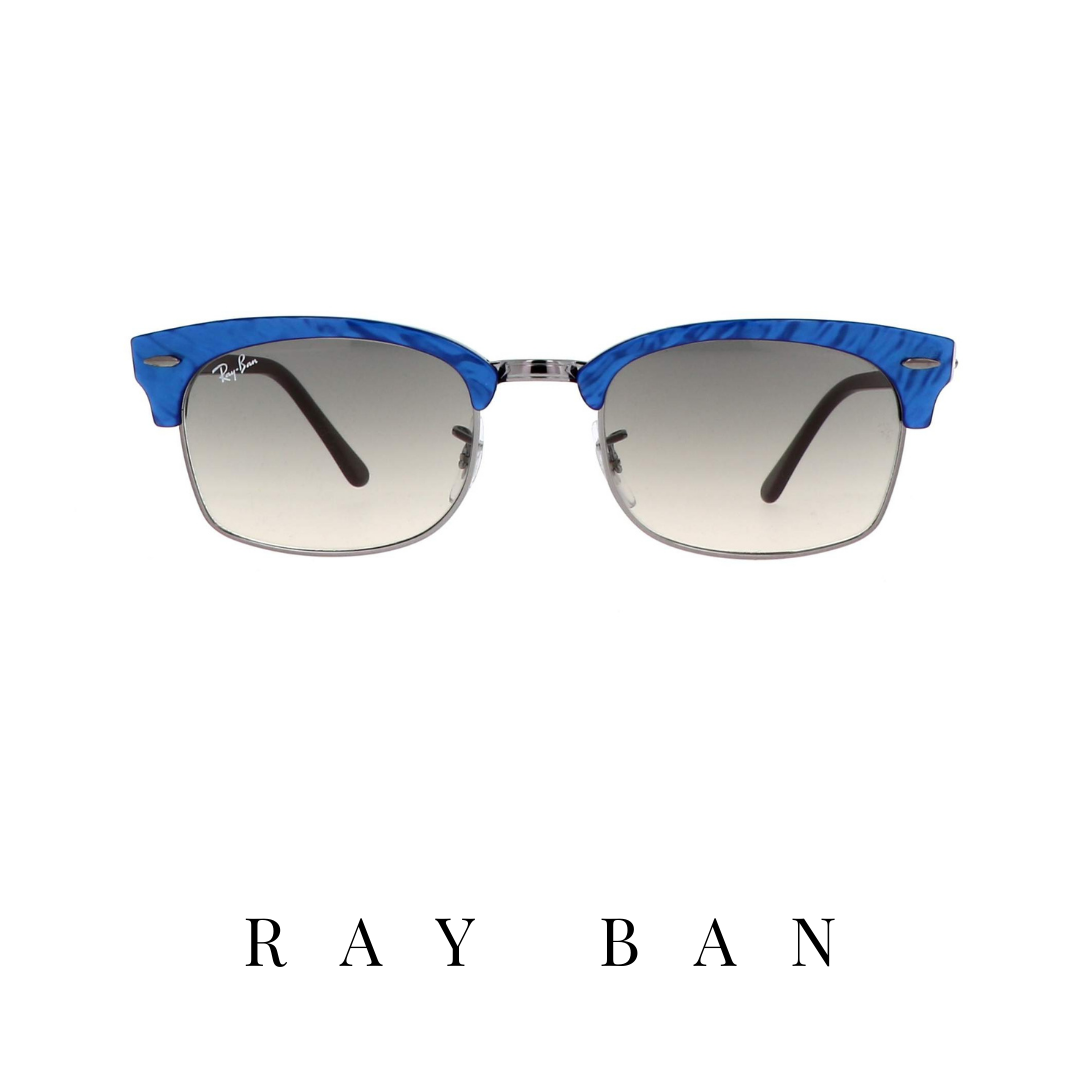 Ray Ban - 'Clubmaster Square' - Unisex - Blue/Gunmetal