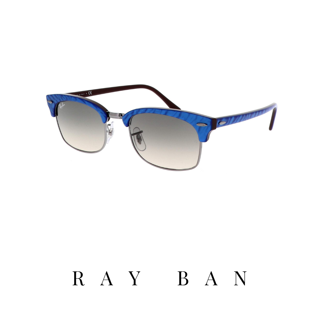 Ray Ban - 'Clubmaster Square' - Unisex - Blue/Gunmetal