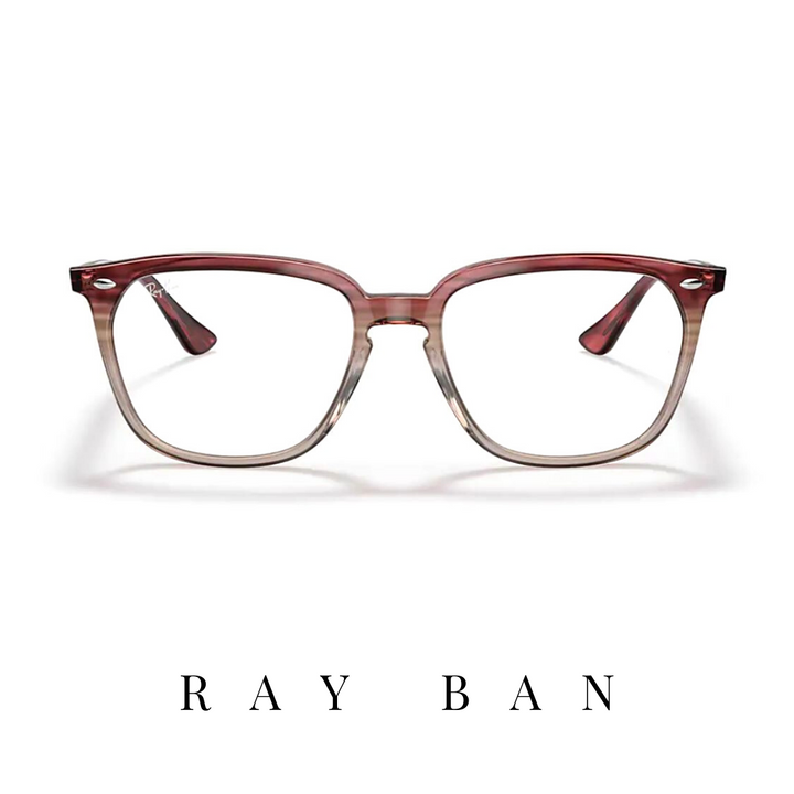 Ray Ban Eyewear - Square - Transparent Bordeaux&Grey