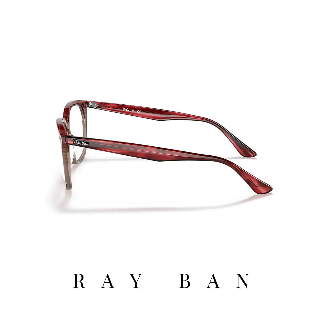 Ray Ban Eyewear - Square - Transparent Bordeaux&Grey
