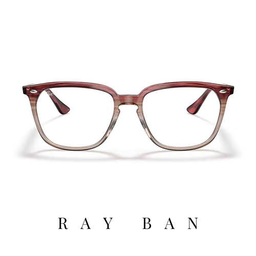 Ray Ban Eyewear - Square - Transparent Bordeaux&Grey