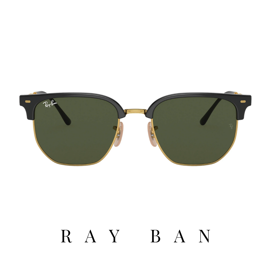 Ray Ban - 'New Clubmaster' - Black/Gold&Green