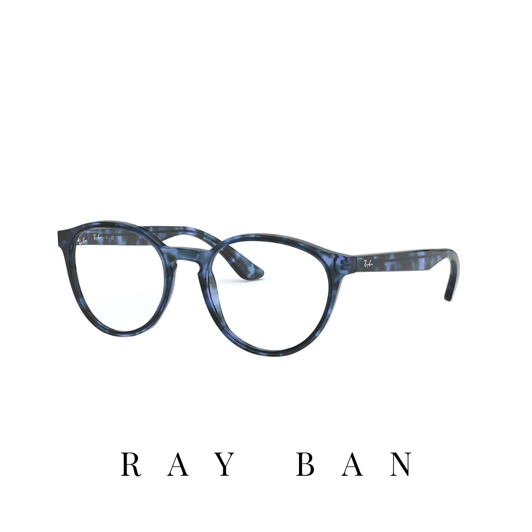 Ray Ban Eyewear - Round - Unisex - Blue Havana