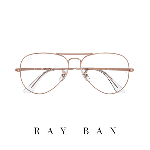 Ray Ban Eyewear - 'Aviator Metal II' - Unisex - Rose-Gold