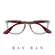 Ray Ban Eyewear - Square - Unisex - Transparent Grey/Bordeaux