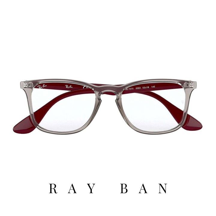 Ray Ban Eyewear - Square - Unisex - Transparent Grey/Bordeaux