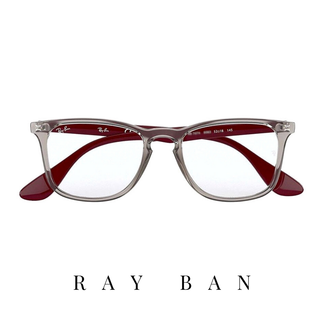 Ray Ban Eyewear - Square - Unisex - Transparent Grey/Bordeaux
