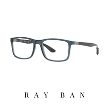 Ray Ban Eyewear - Rectangle - Transparent Blue/Dark Grey Mat