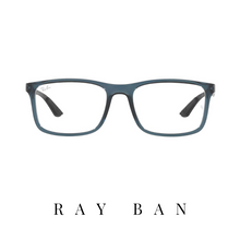 Ray Ban Eyewear - Rectangle - Transparent Blue/Dark Grey Mat