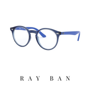 Ray Ban Eyewear - Junior - Round - Unisex - Transparent Blue