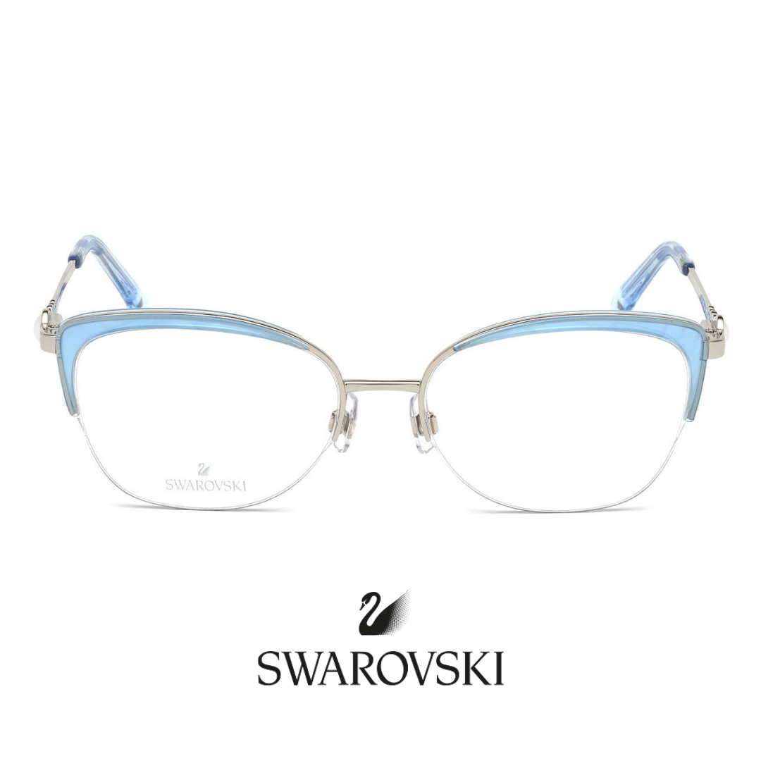 Swarovski Eyewear - Cat-Eye - Silver/Blue