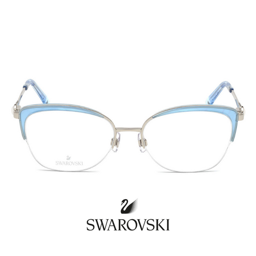 Swarovski Eyewear - Cat-Eye - Silver/Blue