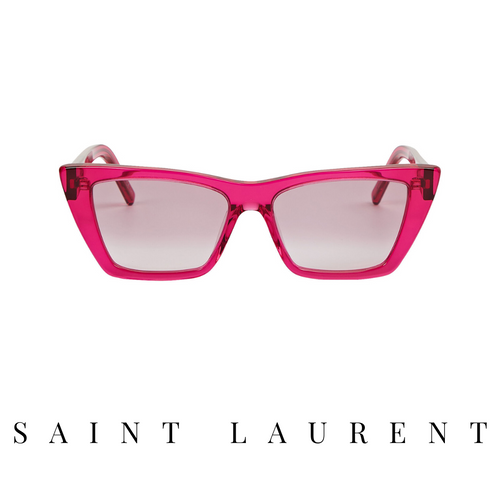 Saint Laurent - Cat-Eye - Transparent Magenta