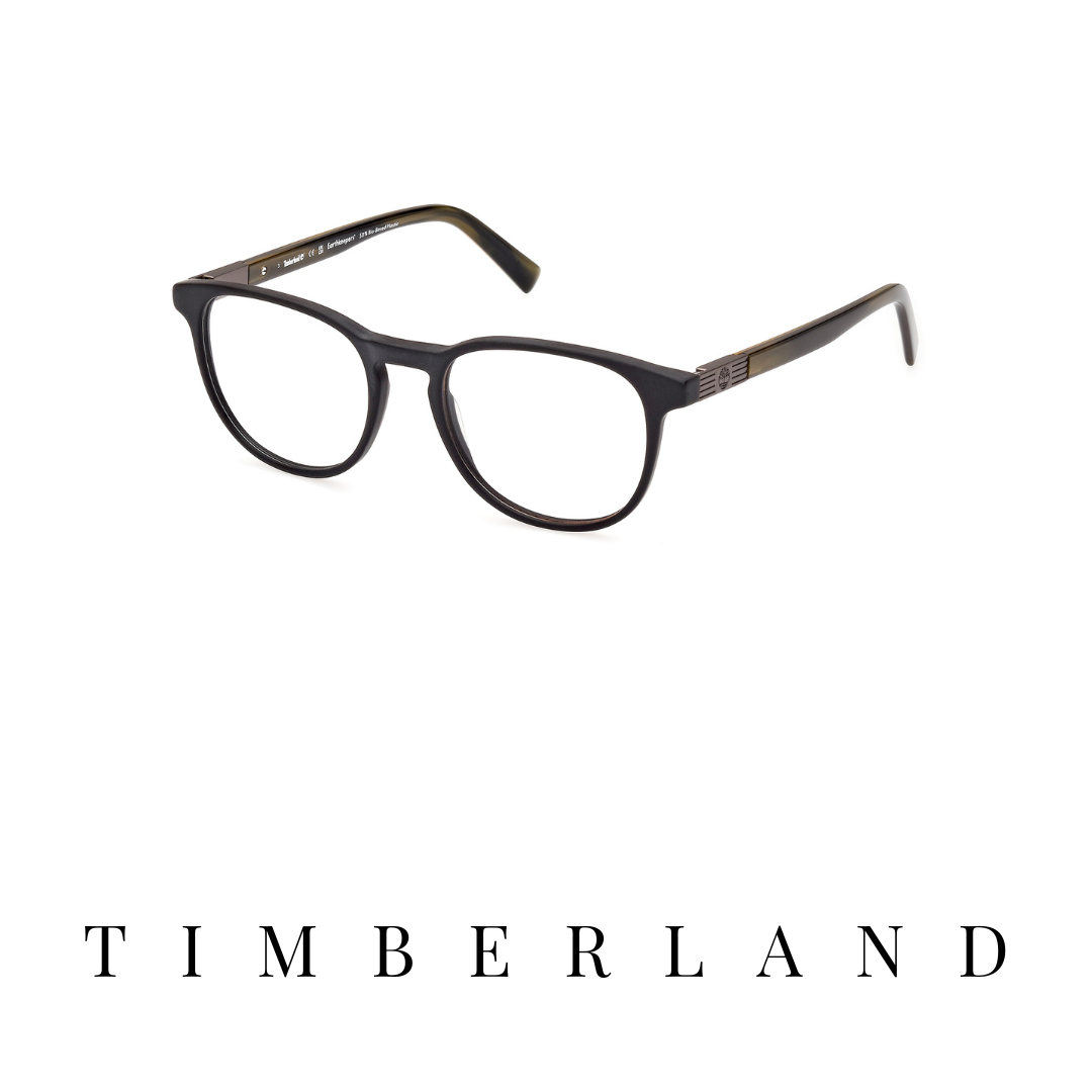 Timberland Eyewear - Round - Black Mat/Brown-Green