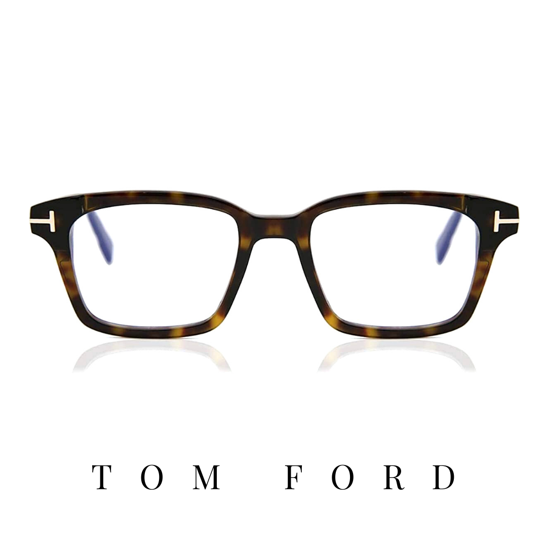 Tom Ford Eyewear - Rectangle - Unisex - Dark Havana