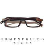 Ermenegildo Zegna Eyewear - Rectangle - Dark Brown